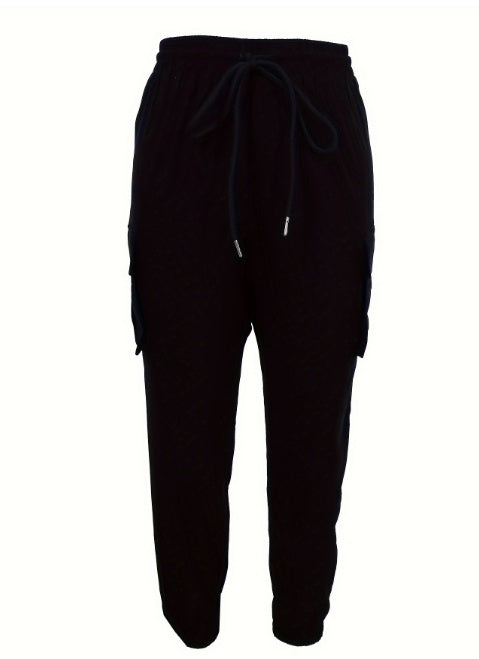 Ladies' Casual Pants, Fashionable High Waisted Sports Pants With Pockets